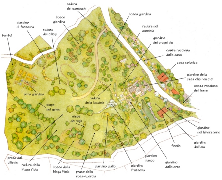 Pianta del giardino
